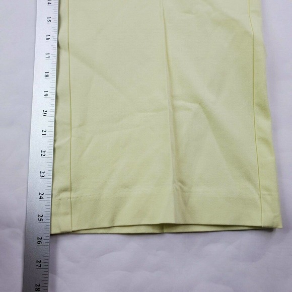Ann Taylor Loft Womens Dress Pants Trousers SZ 14 Solid Yellow Wide Leg Crop NWT - Picture 11 of 11